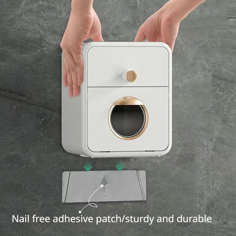 Toilet Paper Holder Wet Tissue Storage Box Tissue Storage Box Tissue Box Tissue Dispenser Toilet Paper Holder Waterproof Tissue Storage Box Wall Mount Toilet Roll Organizer Bathroom Accessories Sets