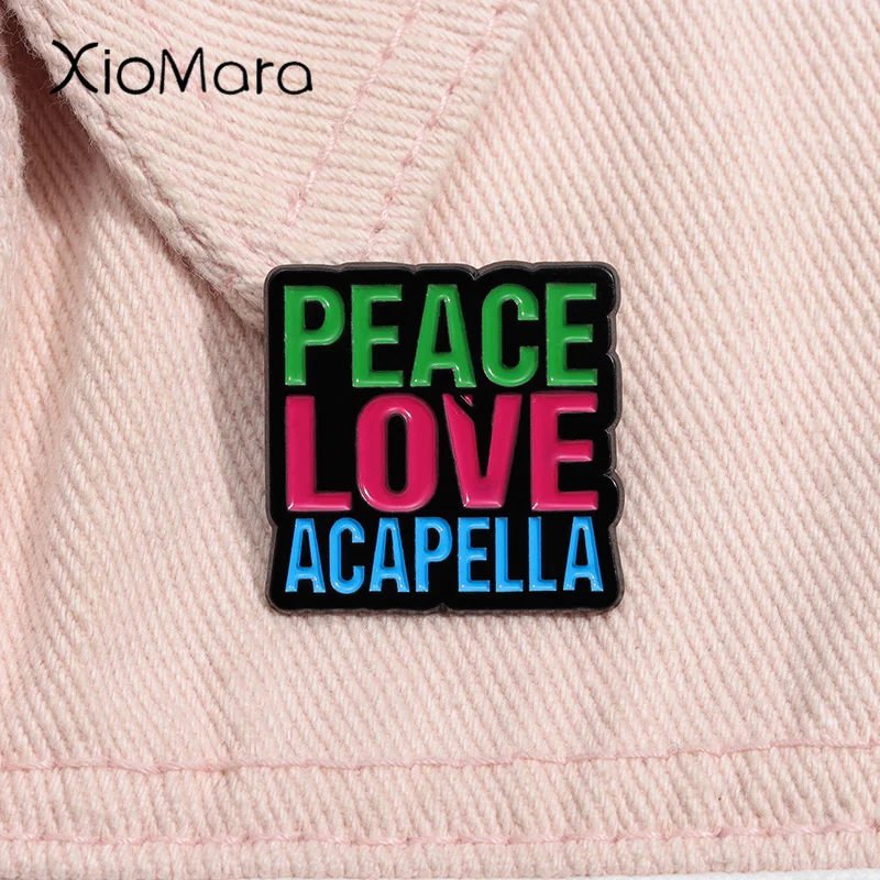 

Please Love Acapella Enamel Pin Creative Funny Phrase Metal Brooch Lapel Backpack Badge Jewelry Decorative Accessories