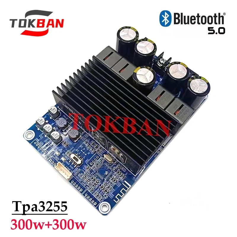 

300w*2 TPA3255 2-channel Stereo Amplifier Board High Power Bluetooth 5.0 DC24-48v Class D Digital Power Amplifier Audio