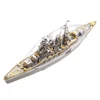 Piececool Puzzle 3D Metal Battleship Model Kits HMS Hood Richelieu Ship Model Jigsaw Toys for Teens Brain Teaser 2