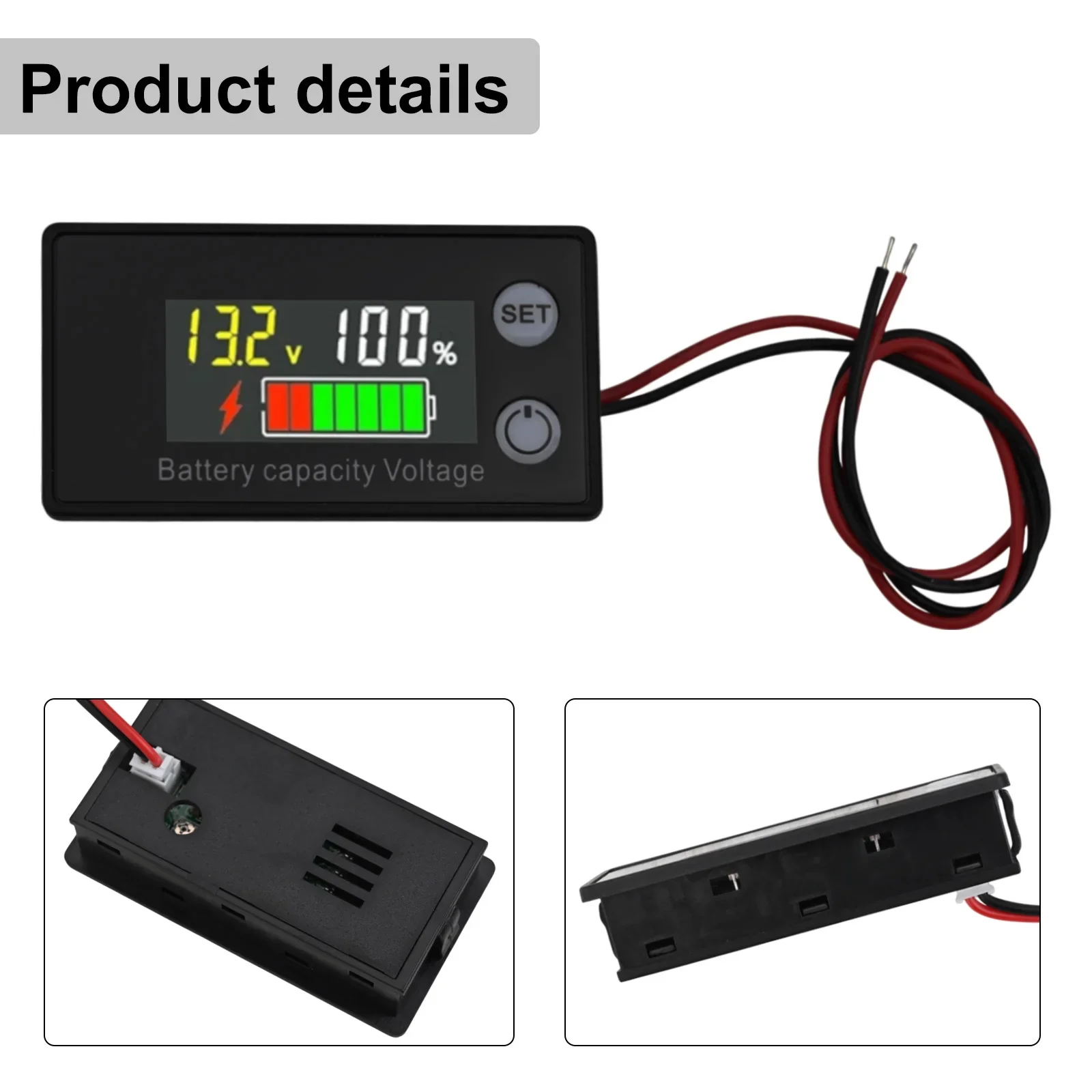 Customizable Battery Voltage Meter featuring Alarms Great Choice for Monitoring Electric Vehicles and Equipment