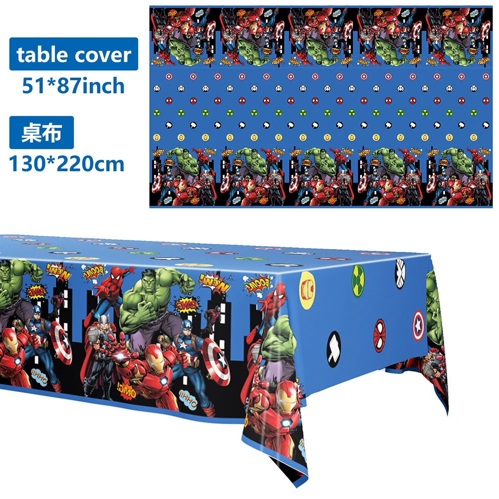 Tovaglia Supereroi Marvel 130x220 Cm - Plastica Blu, Tema Avengers, Per Feste Bambini - Foto 6