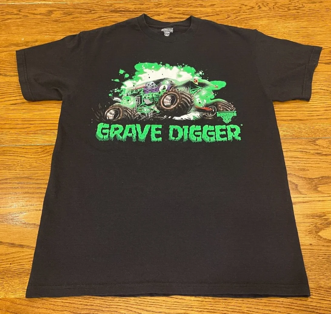 2012 Grave Digger T Shirt Adulto M Medium Monster Jam Monster Truck