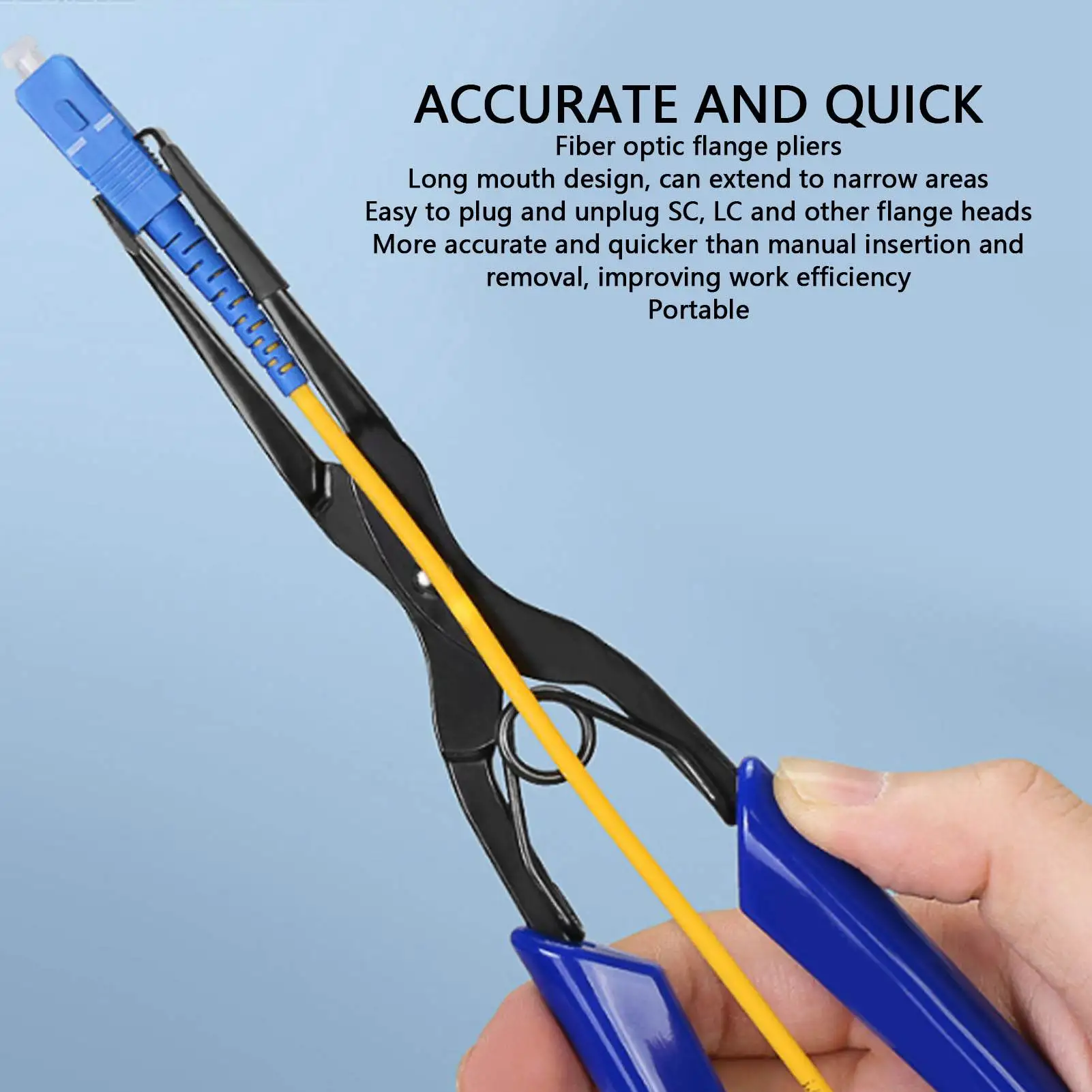 Optical  Long Nose Pliers Optical  Flange Long Nose Pliers Non Slip Handle SC LC  Connector Plug and Unplug Tool