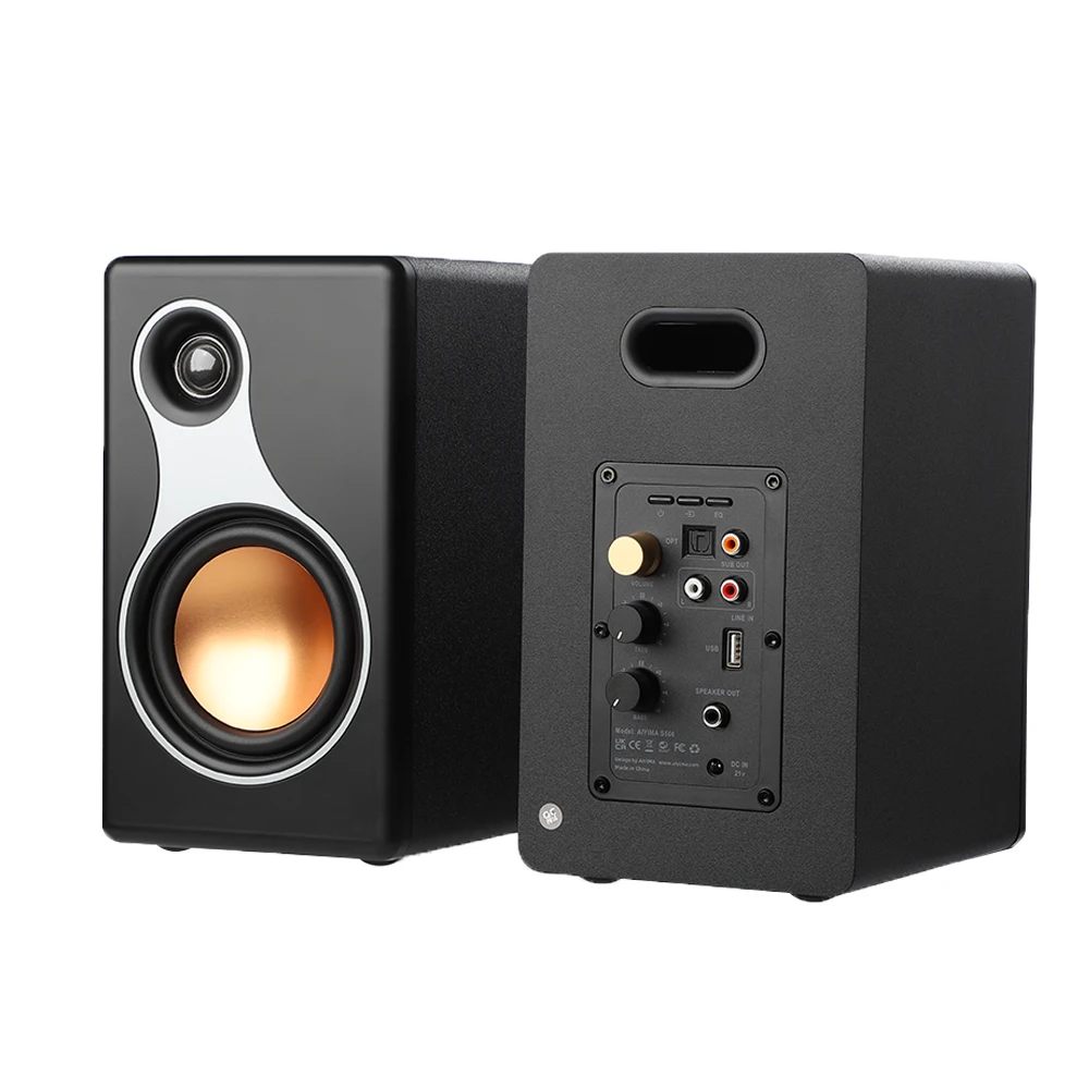 AIYIMA S500 クラシック本棚スピーカー Bluetooth ワイヤレス