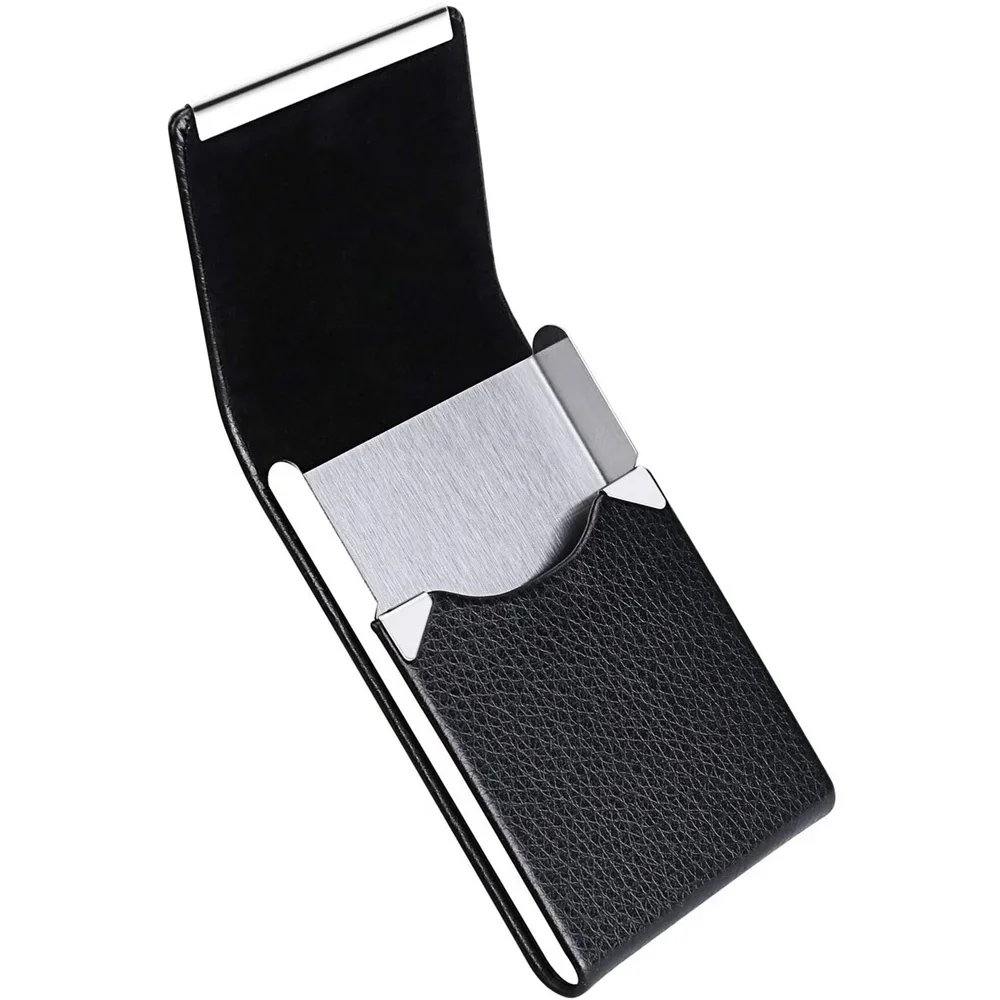 Card Holder Business Card Holder Credit Card Holder Wallet Card Holder Card Wallet Document Card Wallet Men Business Card Holder Case Slim PU Leather Metal Pocket Card Holder Magnetic Shut