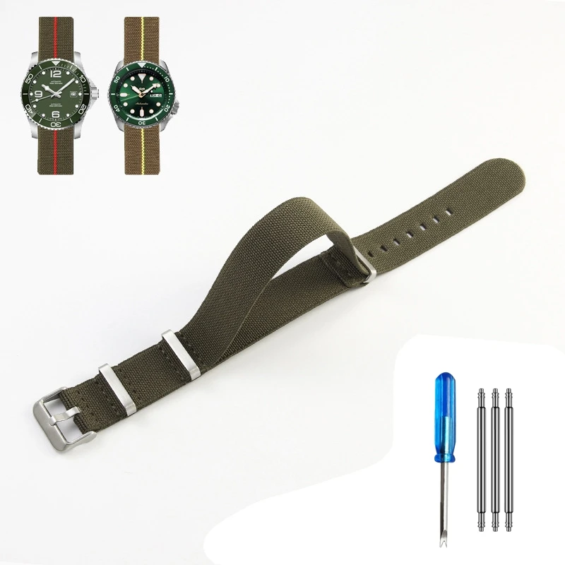 Elastic Nylon NATO Watch Strap - Multi-Size Diving Universal Bracelet