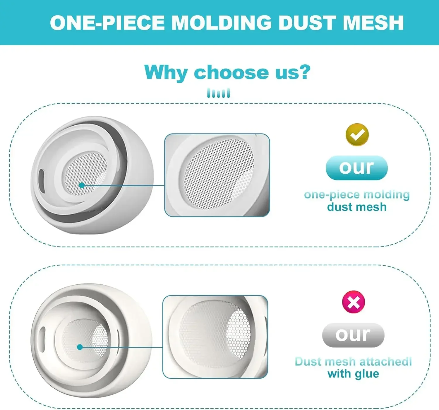 Replacement  Earbud Tips for Airpods Pro 1/2 Silicone Earphone Protective Cover Noise Reduction Pad Ear Tip for Air Pods Pro