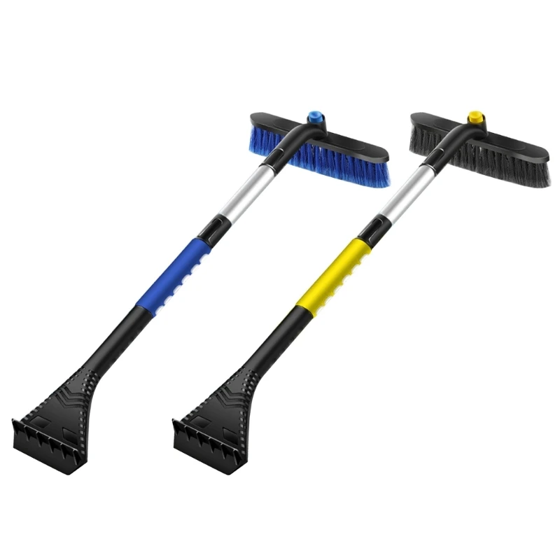 Ice Scraper & Extendable Brush 360° Snow Brush Head for Car Windshield