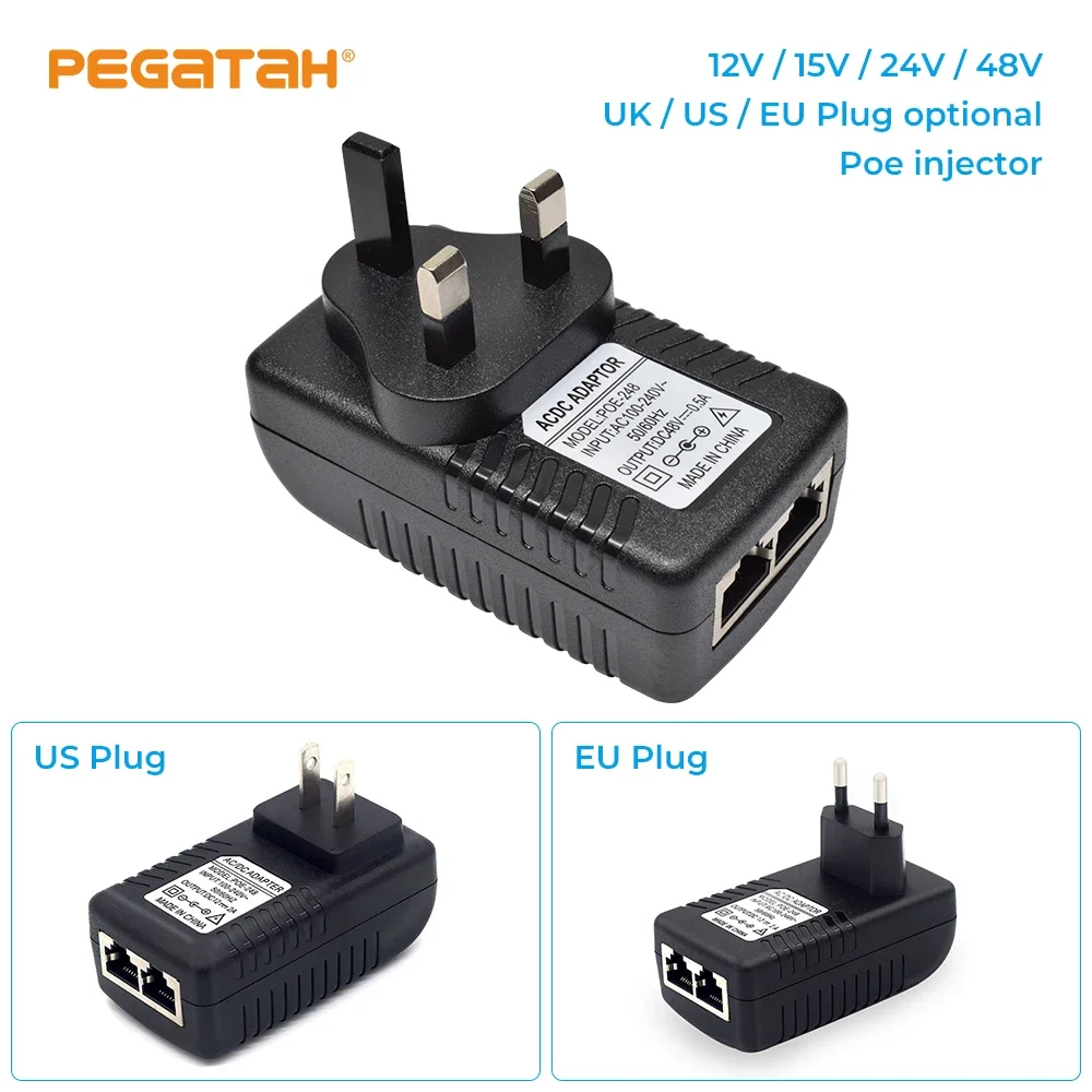 POE Injektor AC 220V zu DC 48V 0,5 A Netzteil Über Ethernet Adapter für  802,3 af CCTV sicherheit Kamera IP Telefon - AliExpress