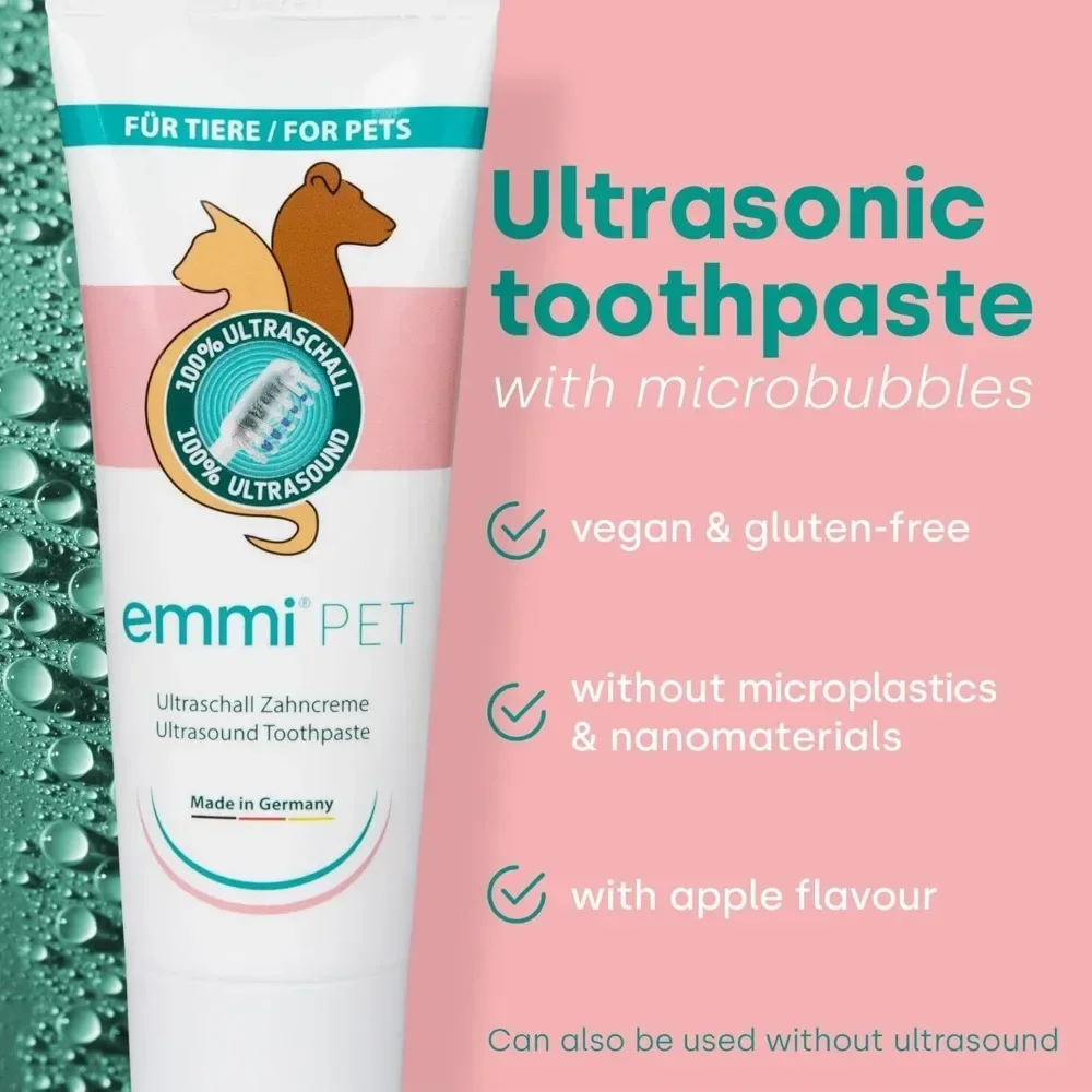 Oral & Skin Care Electric Toothbrush Set for Pets. Patented Ultrasonic No Brushing Technology Deep-Cleans