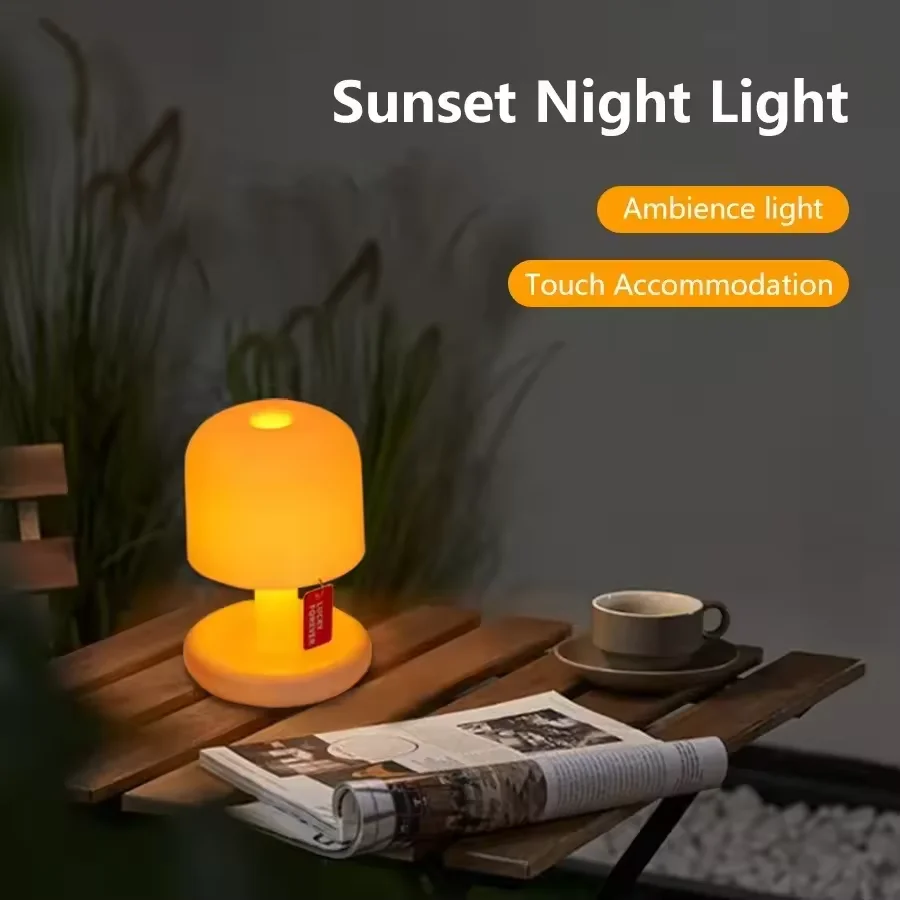 Led Sunset Night Light Table Lamp Mini USB Rechargeable Desk Bedside Bedroom Bar Room Decor Atmosphere Mood Light Mi