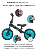 Vélo d'apprentissage pour tout-petits, jouets de vélo avec roues auxiliaires et pédales amovibles pour garçons et filles de 2 à 5 ans, montage facile 5