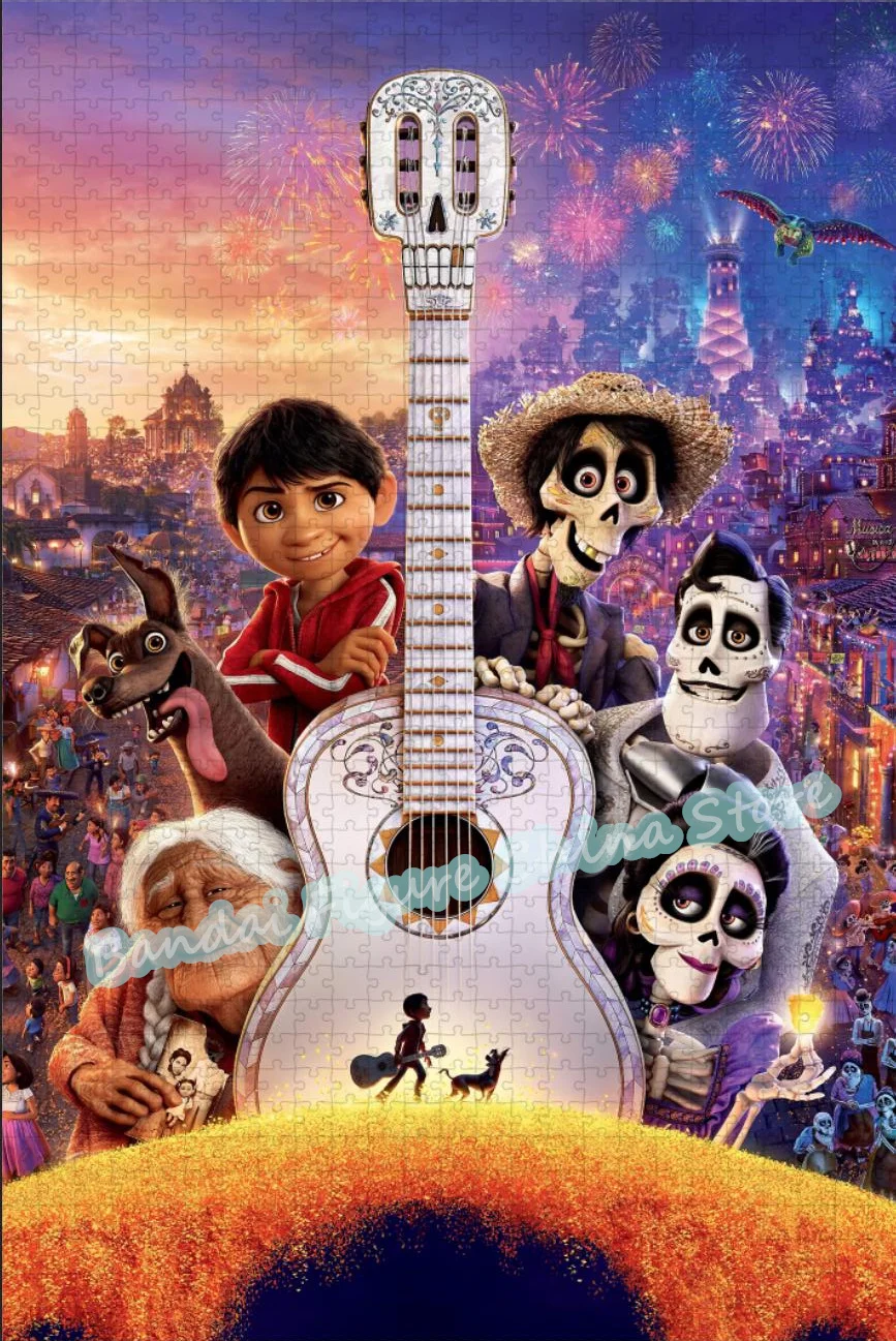 Coco Disney Movies Jigsaw Puzzles 300/500/1000 Pieces Cartoon Anime Puzzle for Children Educational Toys Parlor Decoration Gifts