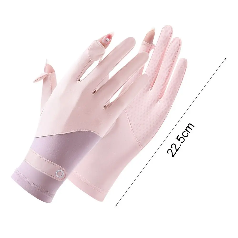 Women Summer Ice Silk Sunscreen Gloves Touch Screen Anti-UV Breathable Non Slip Riding Driving for cycling gloves,sunscreen gloves