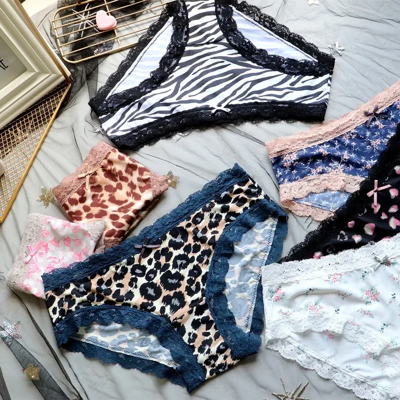 European-and-American-Zebra-Pattern-Silk-Skating-Silk-Low-rise-Leopard-Print-Underwear-Women-s ...