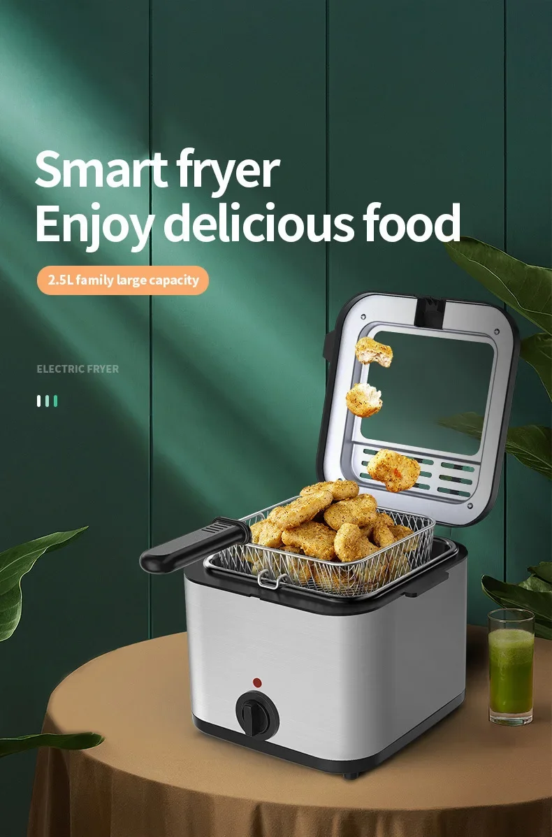 Description Picture 2 of itemFryer Multifunctional Integrated Self-thermoelectric Fryer French Fries Machine Oil Slicer  Electric Deep Fryer 220v
