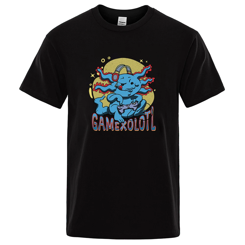 

Axolotl Gamexolotl Salamander T Shirt Woman Tees Cotton Men T-Shirt Unisex Harajuku Tops Casual Ladies Clothing Short Sleeve