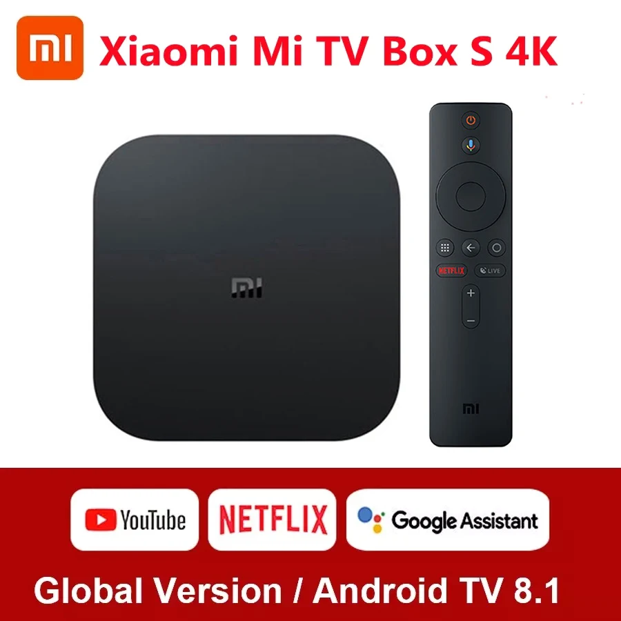 Global Xiaomi Mi TV Box S 4K Ultra HDR Android TV 8.1 Mi Boxs 2G 8G