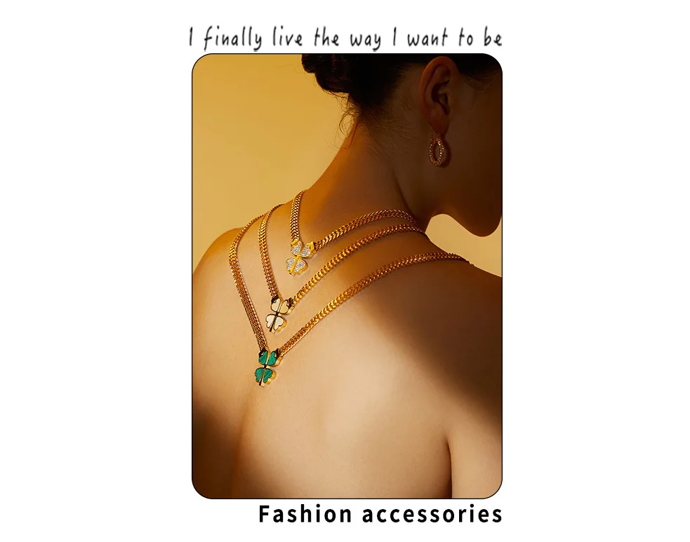 Hip-Hop Mode Ketten-Armband-Halsketten-Set für Damen, Kupfer Vergoldet, Wasserfester Schmuck, Farbechte Accessoires Großhandel – Detail 1