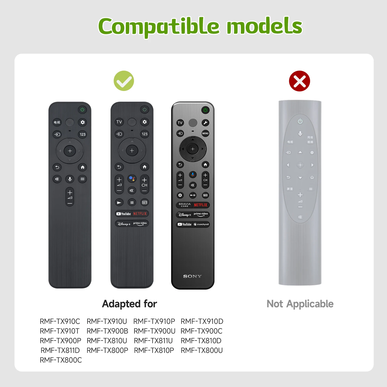 Silicone Remote Case for Samrt TV RMF-TX910U TX900C TX900P Glow Control Cover for Sony RMF-TX800P TX800U TX800C Protective Shell