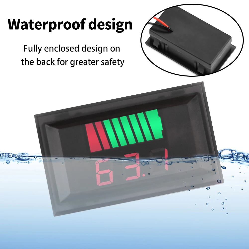 DC 12 V 24 V 36 V 48 V 72 V Battery Meter, Mengtech Battery Capacity