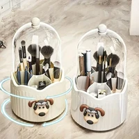 Dog Decor Makeup Brush Storage Bucketdegree Rotating Storage BucketTransparent Visual Storage BoxLarge-capacity Makeup Brush 2