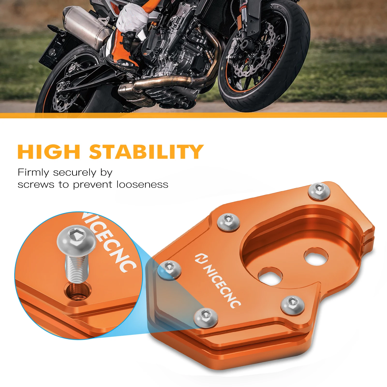 Seitenständer Fußständer Vergrößerung für KTM 690 Enduro R SMC R 790/890 Adventure R Rally 1290 Adventure R Husqvarna 701 Norden 901 – Detail 2