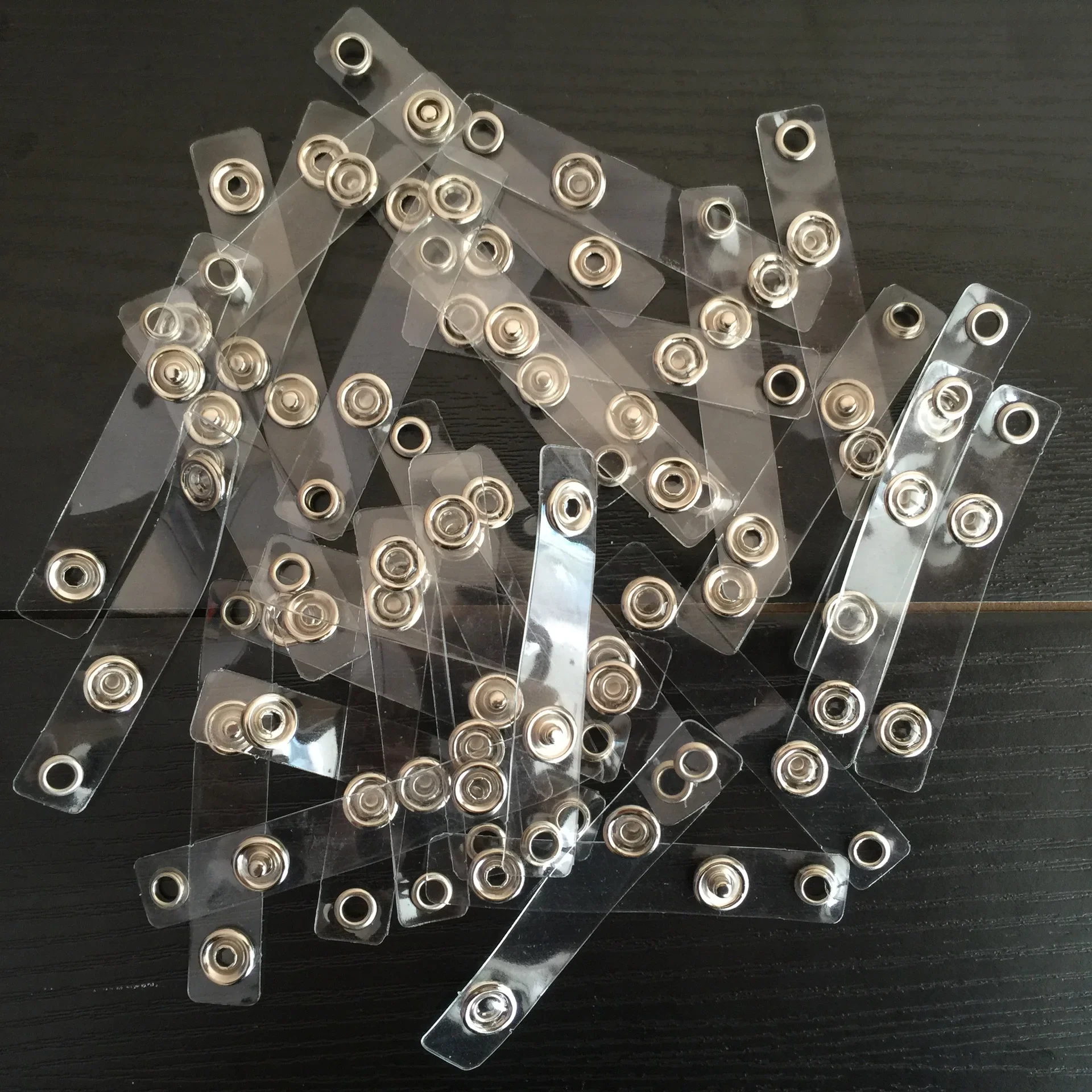 새로운 도착 10 개/몫 고품질 투명 투명 ID 카드 홀더 매는 밧줄 이름 카드 키 체인 배지 홀더 액세서리