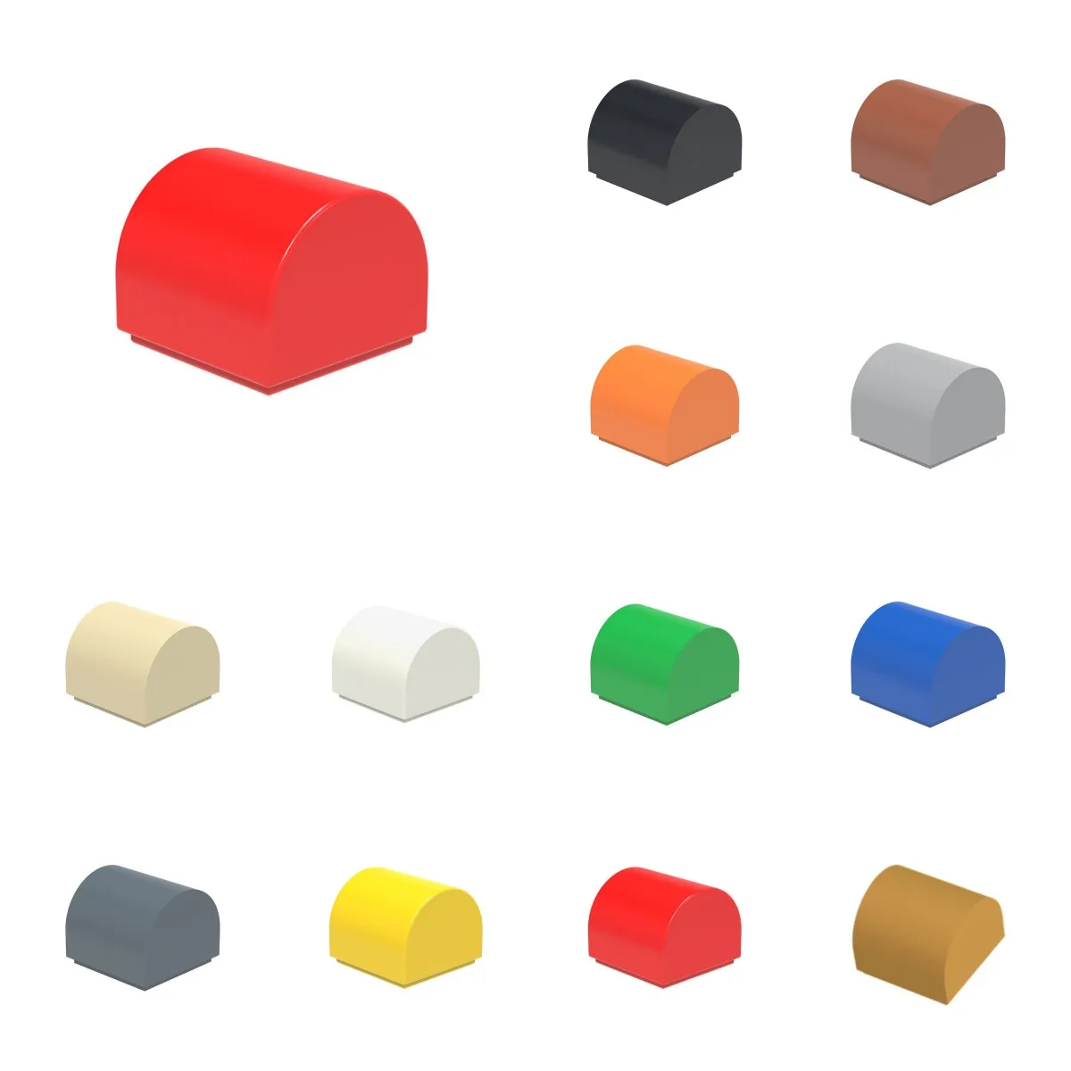 50 Stück 49307 Gebogene 1x1x2/3 Glatte Neigung Bausteine für Technische Bauwerke Geschenk Kompatible Montage DIY MOC Kinder