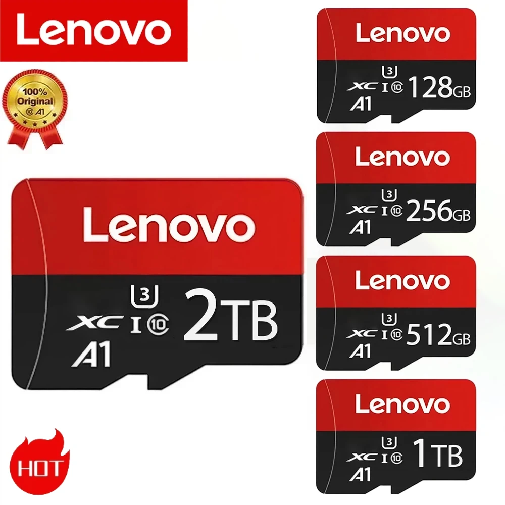 레노버 메모리 카드 1TB 고속 풀 HD 비디오 512GB 미니 SD 카드 256GB 128GB 64GB 최신형 마이크로 카드 (휴대폰/컴퓨터/카메라용)