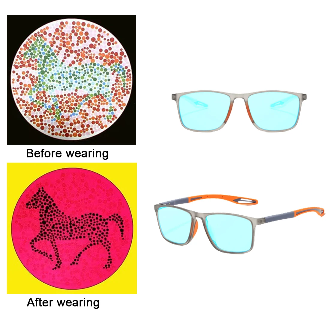 

Мужские очки для ослепления красного, зеленого цветов, очки для шлепки, корректирующие очки для шлепки, очки для водительских прав для мужчин