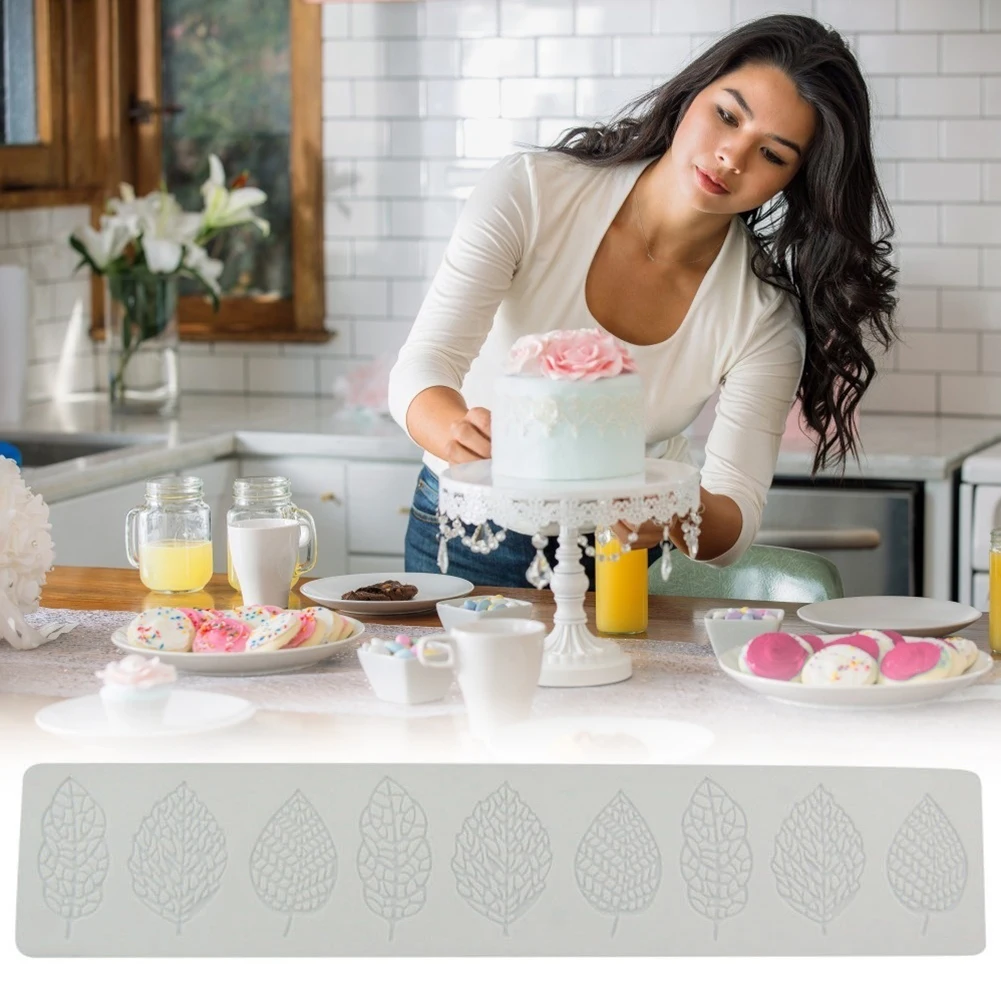 Leaf Mold Chocolate Gumpaste Mold Wedding Birthday Cake Decor Leaves Silicone Candy Mold Fondant Mold Hollow Leaf Candy Mold