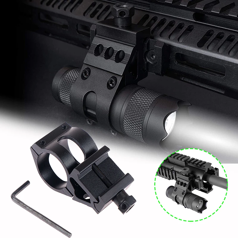 

1 Pair Tactical 25.4mm Quick Release Offset Flashlight Scope Mount 20mm Rail 45 Degree Sight Mount Hunting Accessories