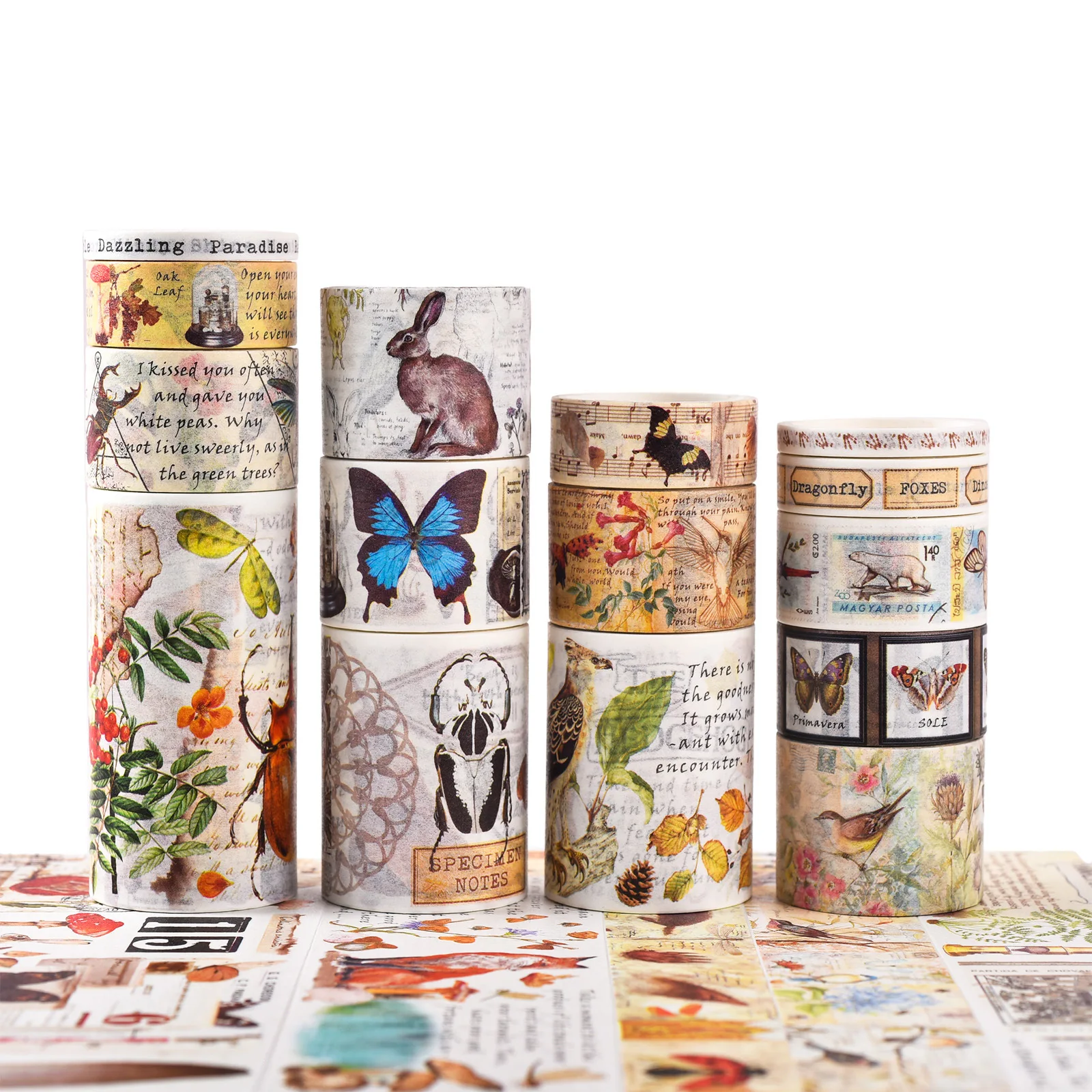 European Vintage Plant Washi Tape Stickers Junk Journal Angel Decorative  Masking Tape Retro Diary Album Scrapbooking Material in 2023