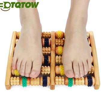 1Pcs Wooden Foot Massager Roller Reflexology for Stress Fitness Health Care - Feet Massager Colorful Massage Roller Pain Relief