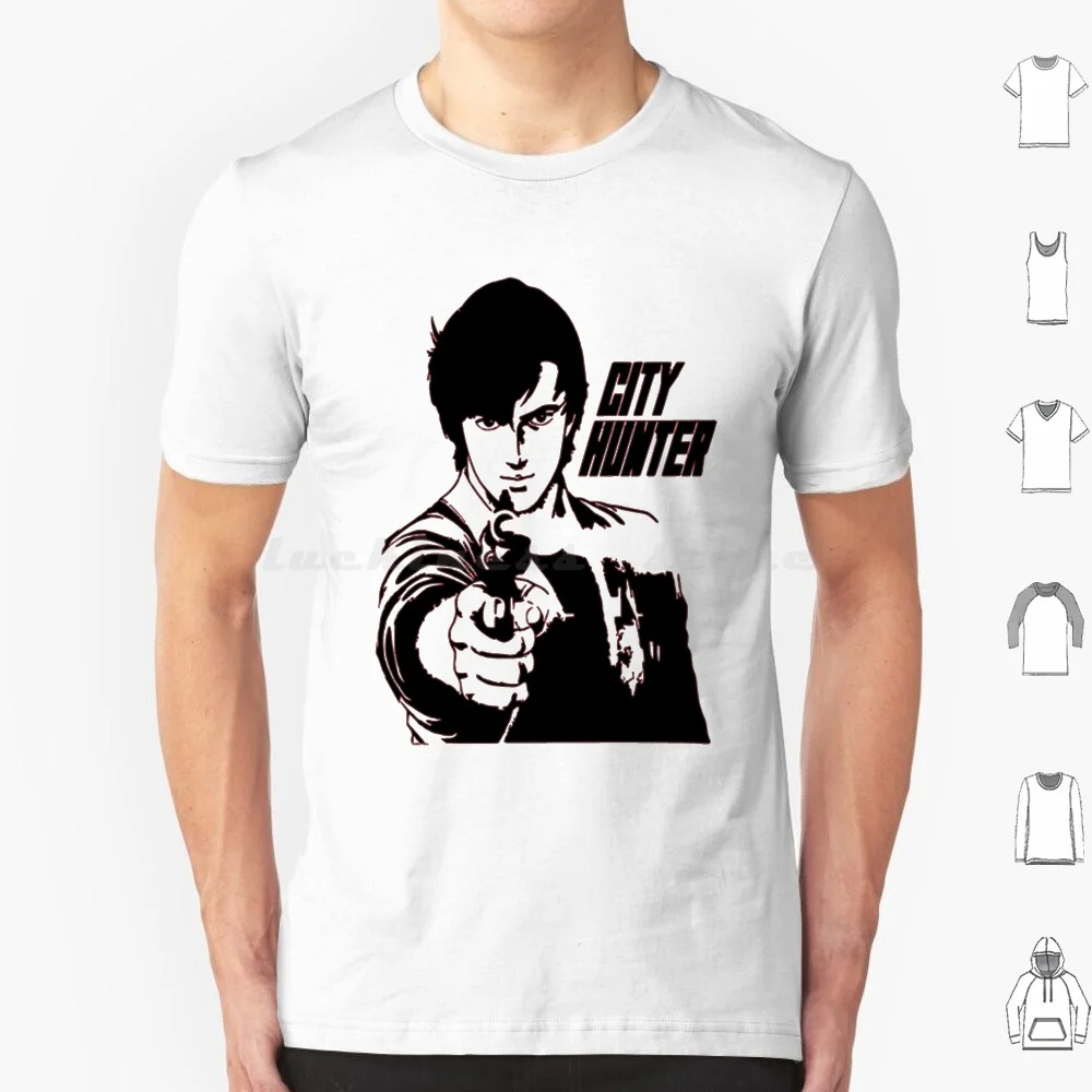 City Hunter-City Hunter Ryo Saeba T Shirt Big Size 100% Cotone Ryo Saeba City Hunter Manga Ryo Saeba City Hunter Nick Larson