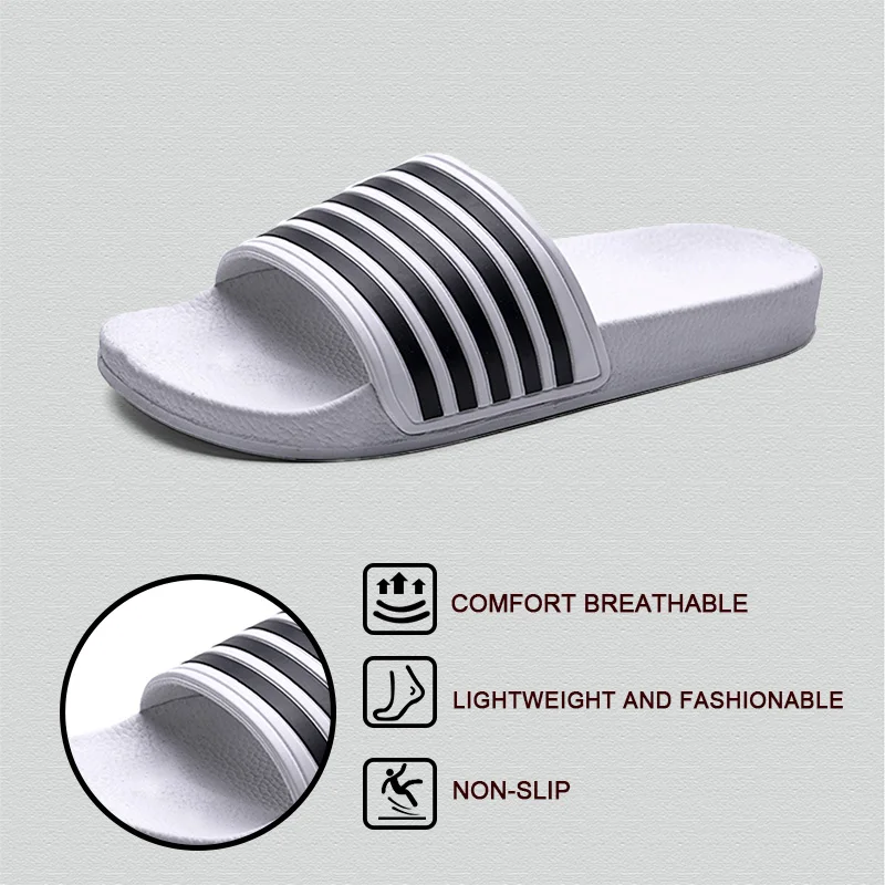 Slippers Men's Summer Casual Shoes for Men Outdoor Comfortable Soft Sole Slides Beach Sandals Size 39-46 Beach Sandals Summer Sandals Men Slippers