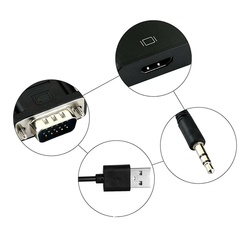 ο VGA To HDMI ȣȯ  1080P Hd  ( ̺ ÷  ÷  ) Hd ػ 