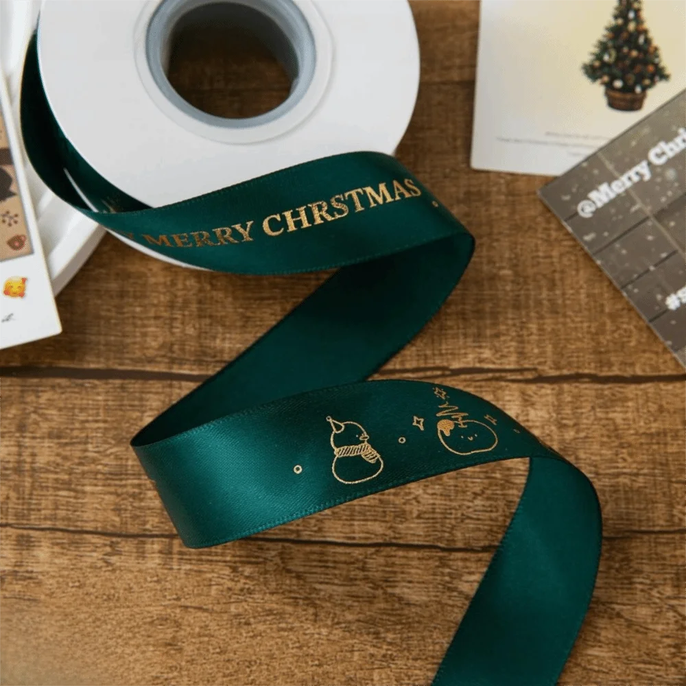 Polyester Christmas Decor Ribbon for Gift Packing