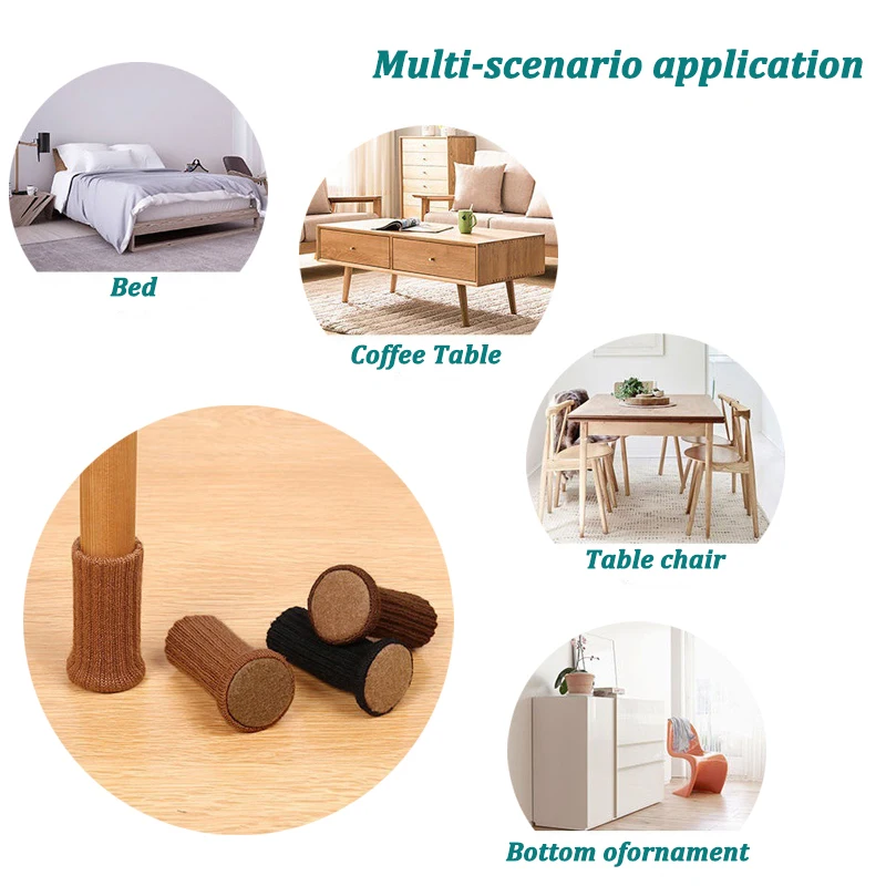 16PCS Furniture Feet Knitted Protectors Chair Legs Floor Anti-Slip