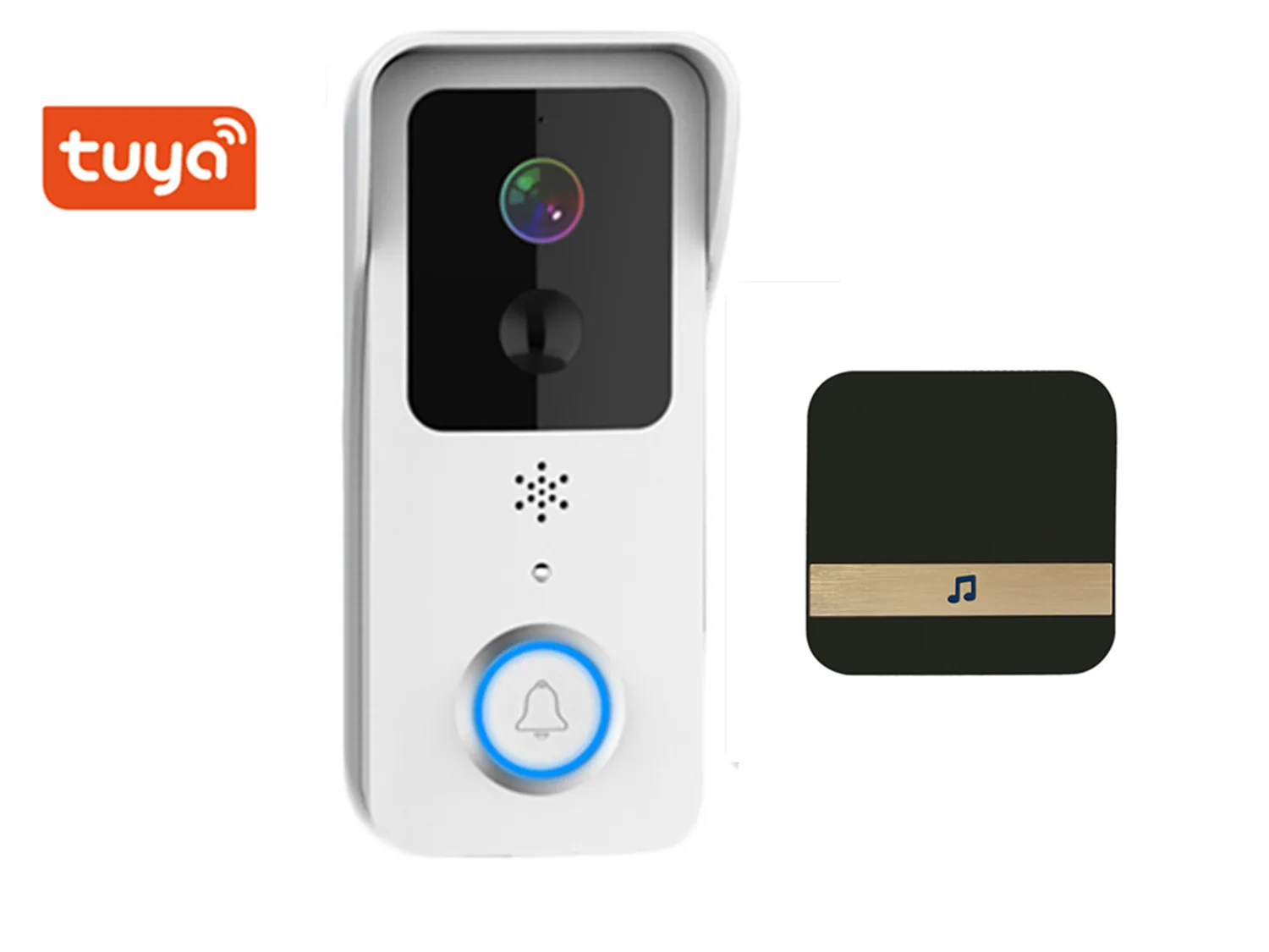 

2MP 1080P 2.4G&5G Dual Band WIFI IP Doorbell Tuya Power Battery Video Door Phone With Chime