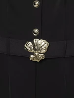 Women's Fashion Belted Sleeveless Button-Up Playsuit with Front Pockets Stylish Female Jumpsuit for Casual Wear - Image 4