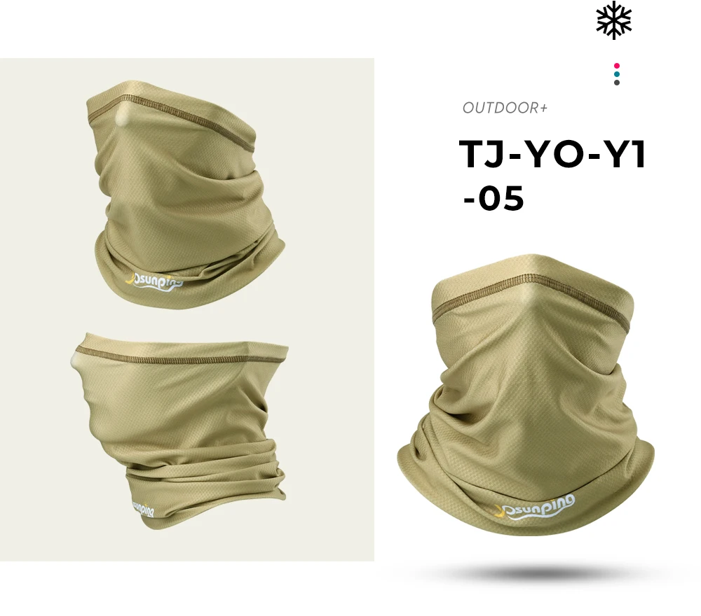 Masque Soleil Respirant - Foulard Rafraîchissant Soie Glacée - Protection UV Homme Femme - Cache-Cou