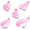 2022 High Quality Pink Cobra Male Chastity Device With 4 Arc Rings,Cock Cage,Restraint Penis Cage,BDSM Sex Toys For Man Gay 1