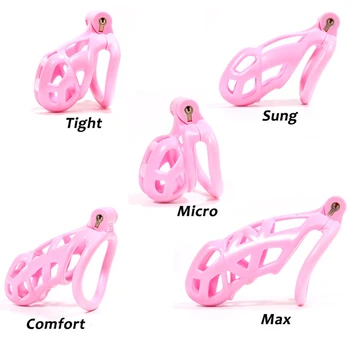 2022 High Quality Pink Cobra Male Chastity Device With 4 Arc Rings,Cock Cage,Restraint Penis Cage,BDSM Sex Toys For Man Gay 1