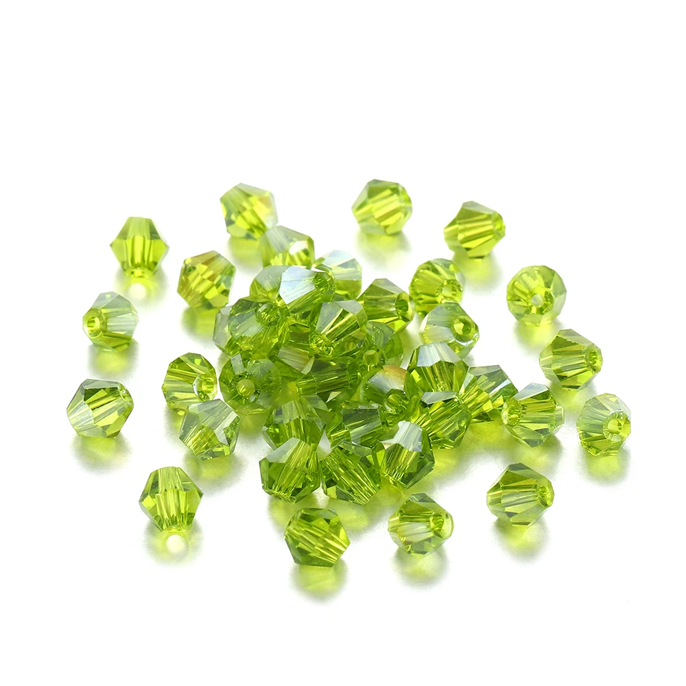 Shimmering AB Glass Bicone Beads – 200Pcs