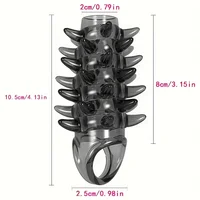 Strukturierte Penis Enhancer Sleeve Flexible Silikon Extender Verzögerung Cock Ring Erektion Stimulation für Männer Paar Erwachsene Sex Spiel Spielzeug 2