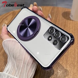 360° Rotating Magnetic Shockproof Phone Case Cover - A52 4G or A52 5G (PURPLE)