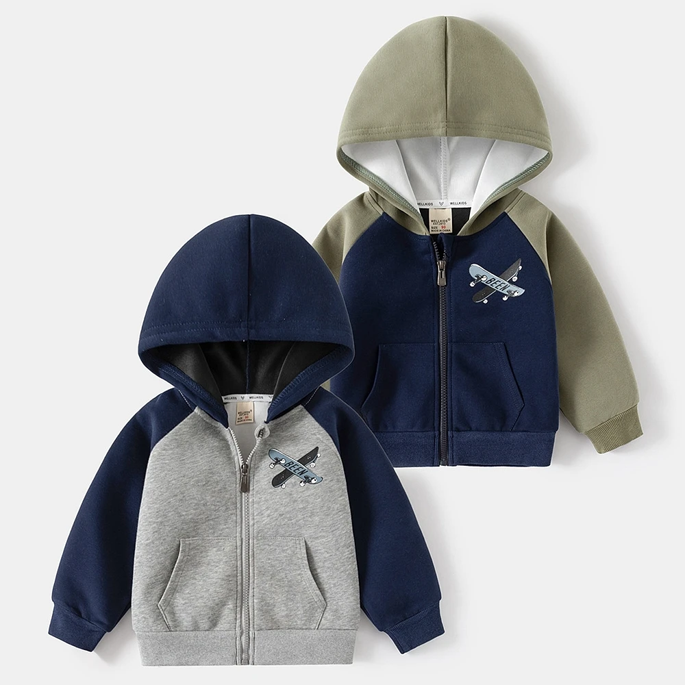 XUANMU Spring Autumn Boys Hoodie Ocasual Cotton Hooded Kids Coat Fashion Windproof Warm Sports Jacket Children's Clothing XB128_viptrois.com